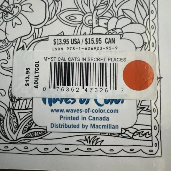 MYSTICAL‎ CATS IN SECRET PLACES: A CAT LOVER'S COLORING By Honoel **BRAND NEW** - Picture 3 of 16